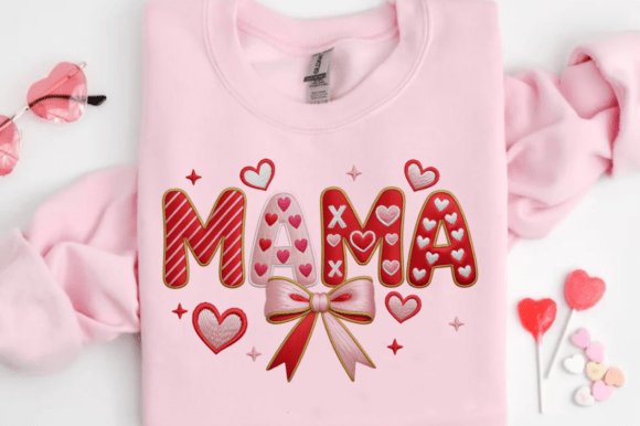 Faux Embroidery Valentine PNG Review for Apparel