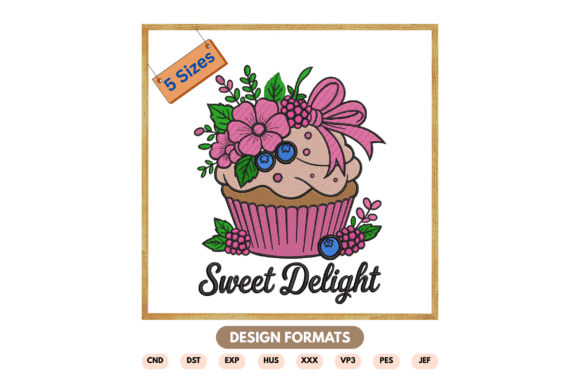 Floral Cupcake Embroidery File Review