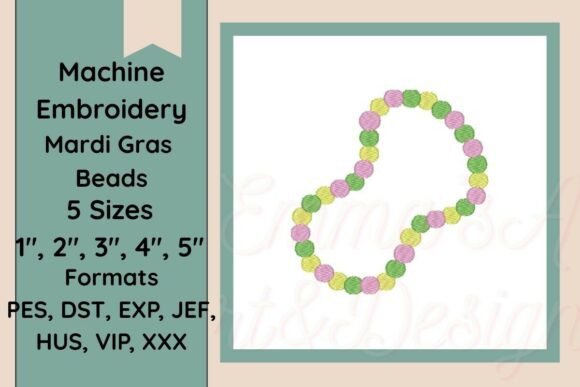 Mardi Gras Beads Machine Embroidery Review